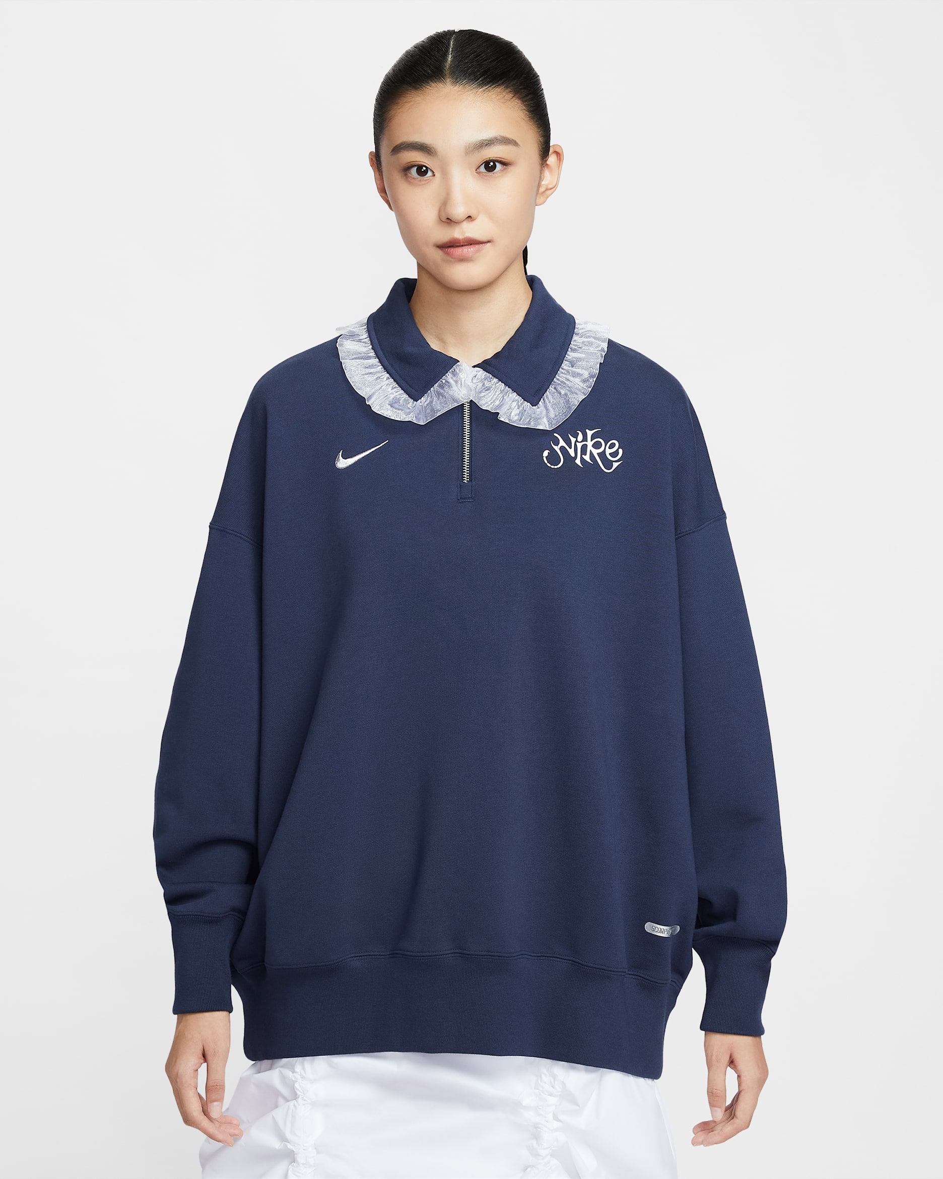 Nike Sportswear Women's Oversized 1/4-Zip Fleece Polo. Nike ID